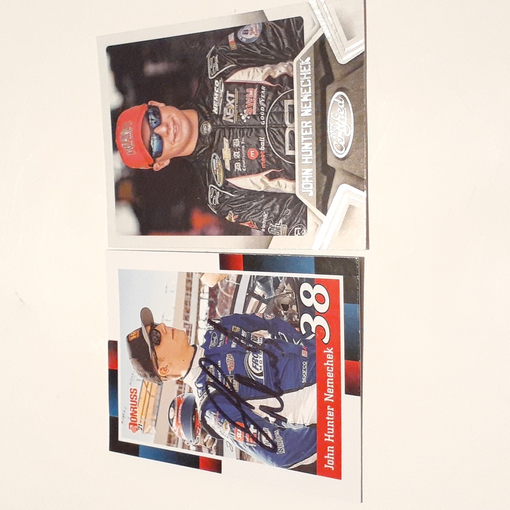 2 John Hunter Nemechek Cards 1 2016 Rookie 1 2021 Autographed